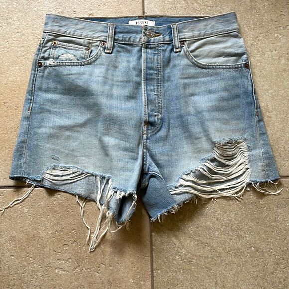 Re/Done 50s Cut-off Women Denim Shorts - Size: 27 - Picture 3 of 6